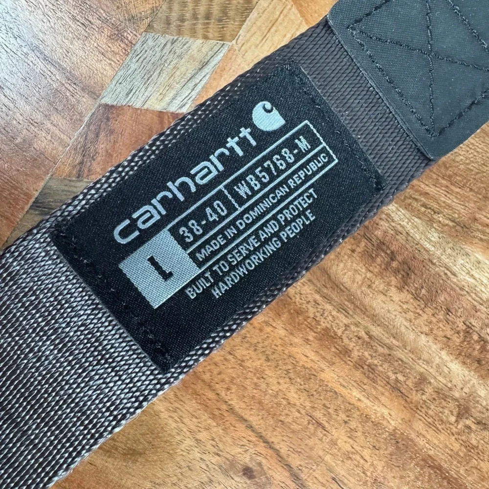 Carhartt Mens Black Webbing Logo Belt Large 38-40 Tactical Utility WB5768-M